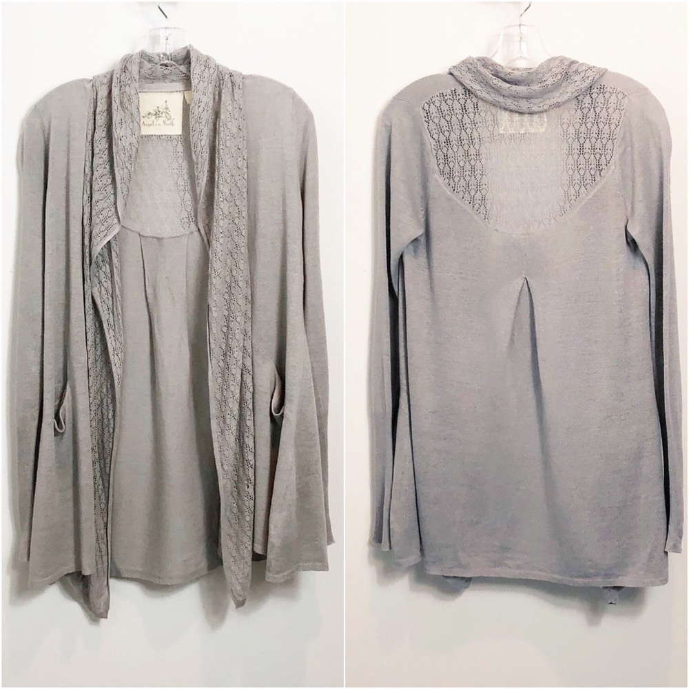 ANTHROPOLOGIE Angel of the North cardigan gray, S